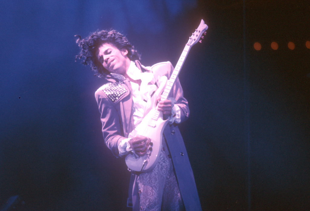 INGLEWOOD - FEBRUARY 19: Prince performs live at the Fabulous Forum on February 19, 1985 in Inglewood, California. (Photo by Michael Ochs Archives/Getty Images)